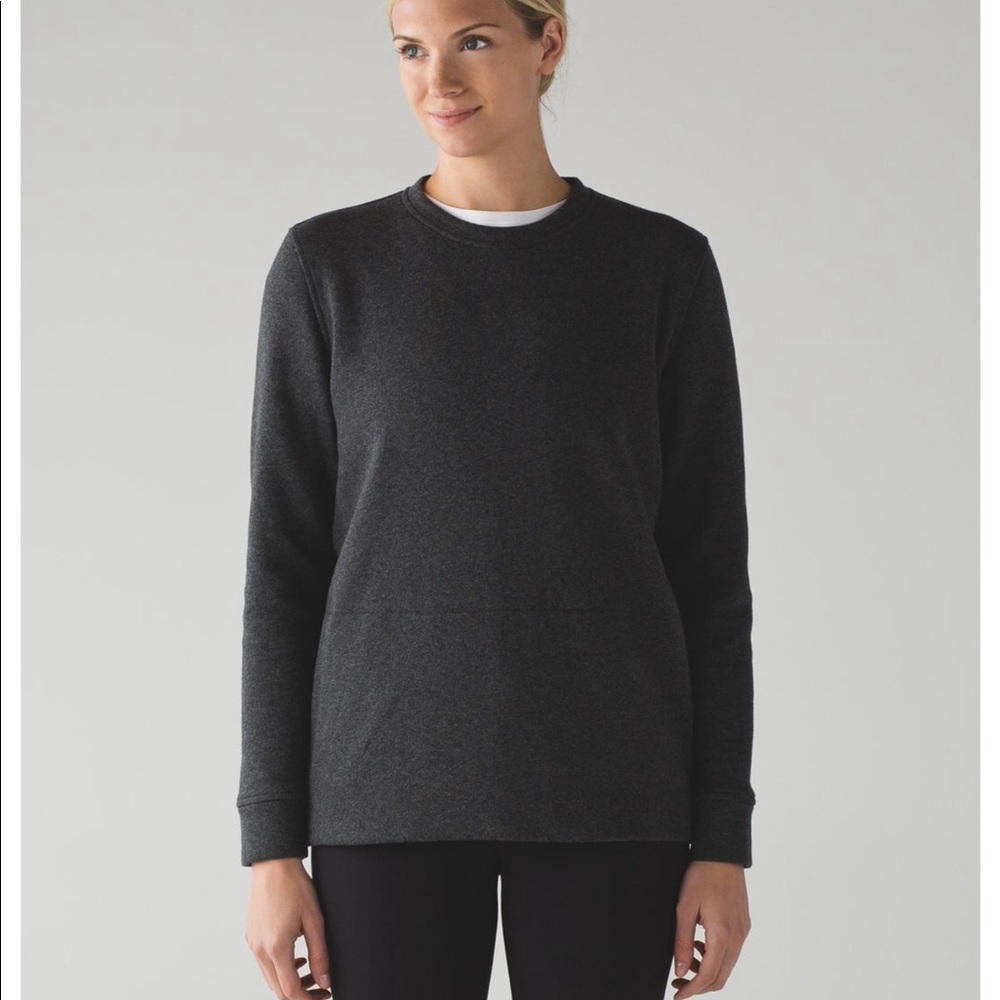 NWT Yes Fleece Pullover Sz 10 Heathered Black